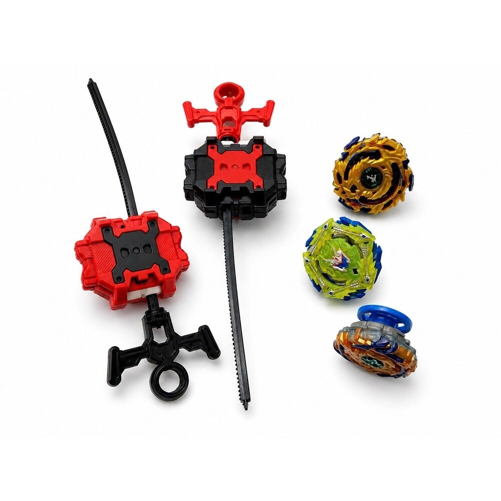 Hasbro Beyblade Burst Turbo Slingshock Lot 3 Tops 2 Launders & Ripcords Battle